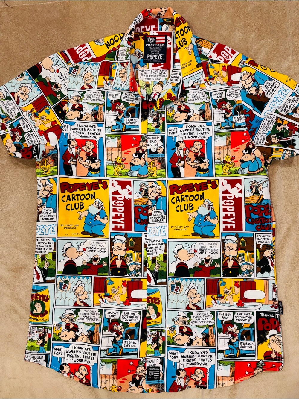 Y2K Popeye Comics shirt